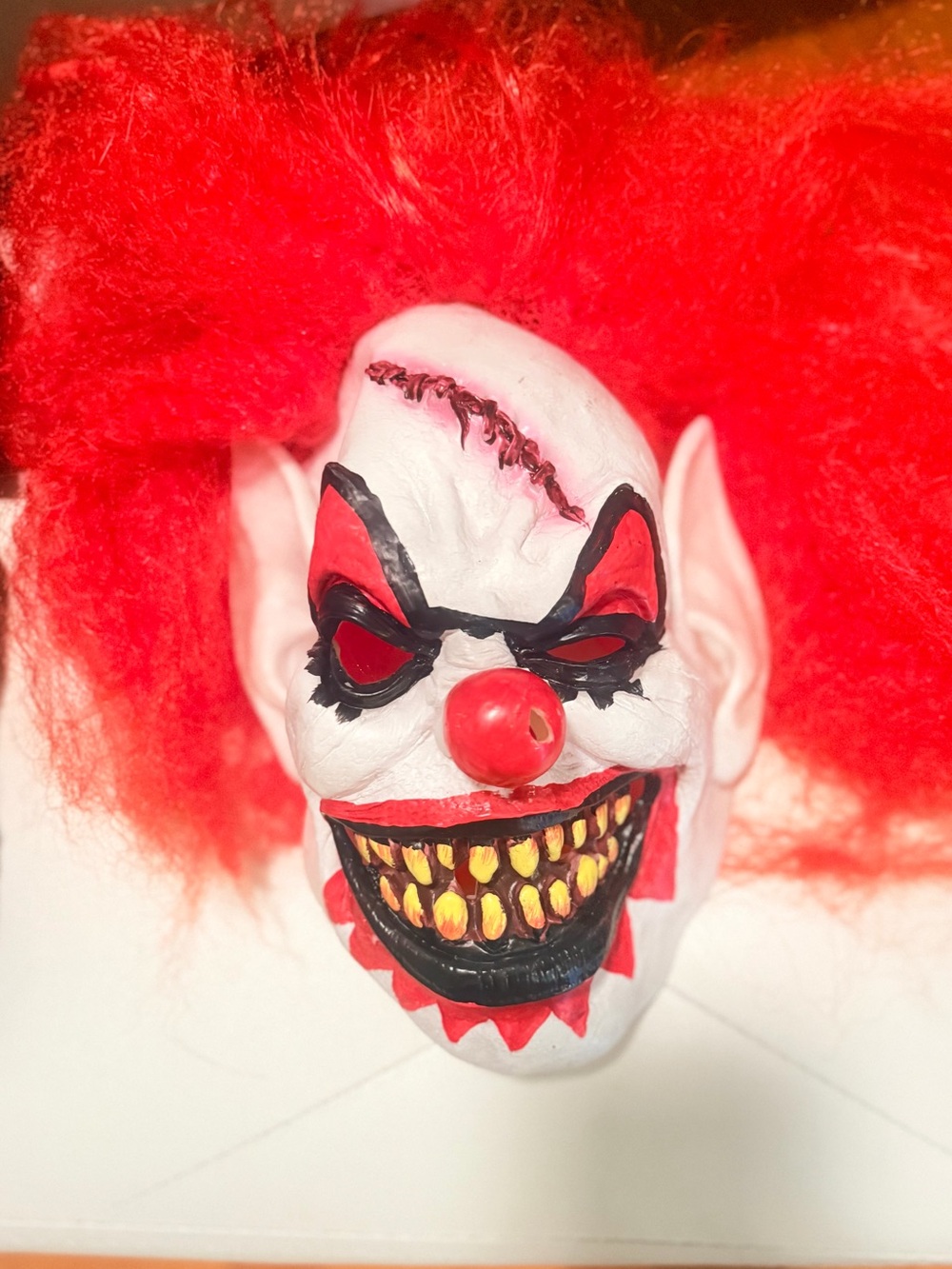 Spirit Red and White Scary Clown Mask